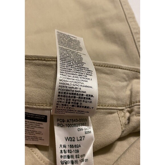Levi's Womens Utility Pants Tan High Rise Straight Casual Chino Sz 32” Fits 34” - Picture 12 of 14